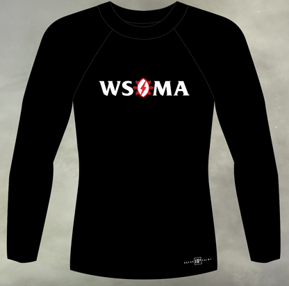 Warrior Strength BJJ Academy Rash Guards | All Black